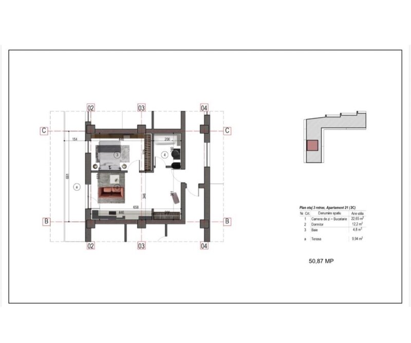 Grigorescu, TVA inclus sect. 3, Bucuresti, 51 mp, terasa 10 mp,
